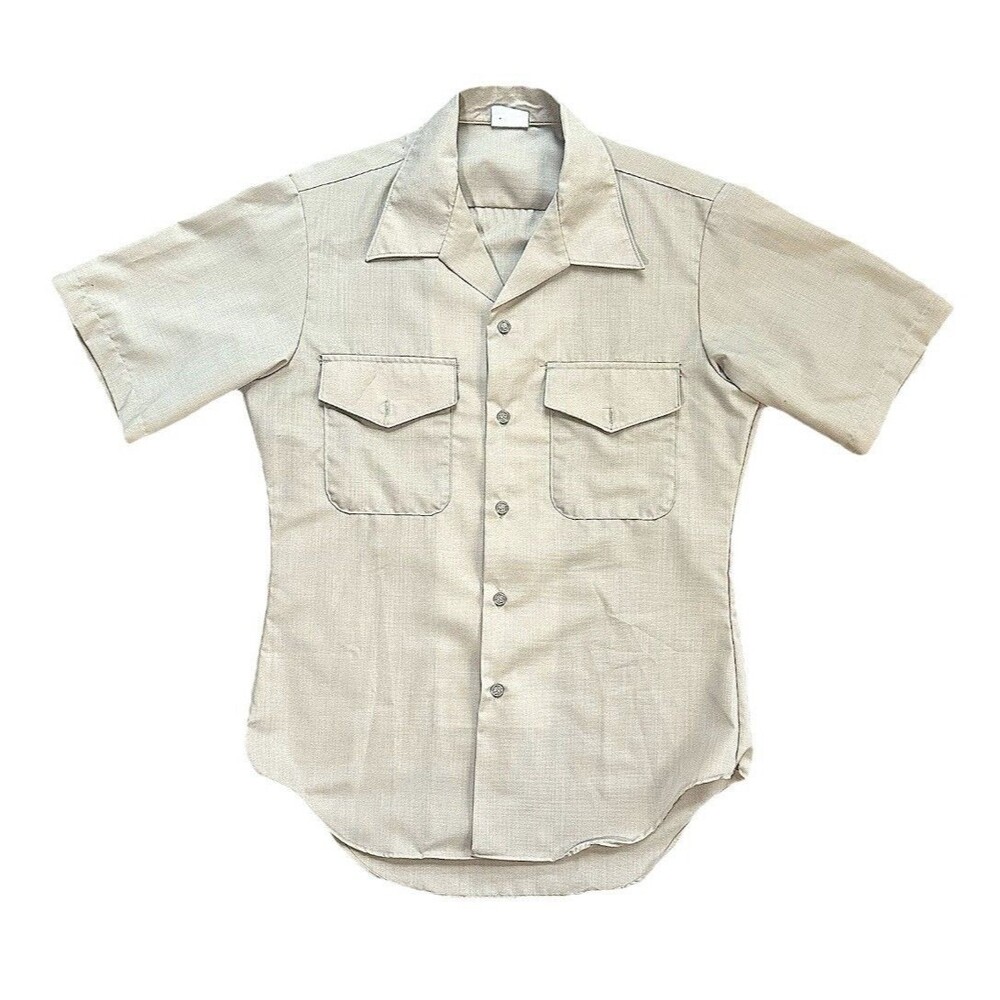 Vintage 90’s US Navy Khaki Button Up Shirt